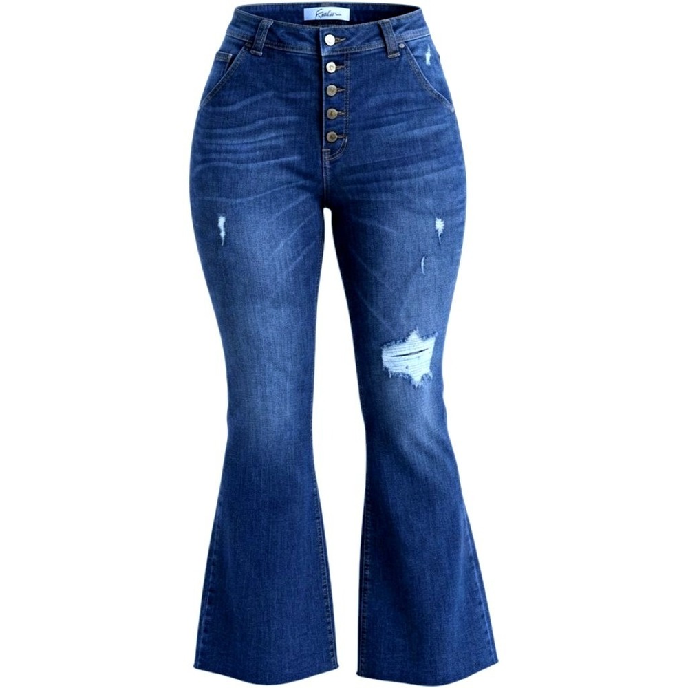 Kancan Bell Bottom Button Front Jeans Women 9 28 Modal Flare Stretch Denim 30x30